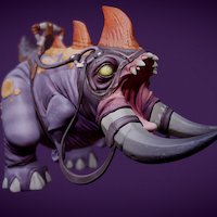 Ratchetand Clank Agorian fanart, rpg, mount, handpainted-highpoly, character, handpainted, cartoon, game, creature, zbrush, stylized, fantasy, highpoly