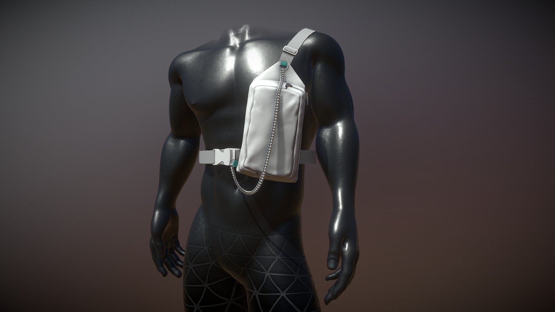 ASOS DESIGN cross body flight bag. Client work July 2020 - Cross-body Bag - Buy Royalty Free 3D model by Rick Dao (@rickdao) 3d model