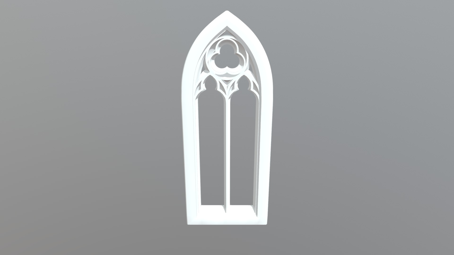 A test model I used to experiment with the geometric forms of gothic architecture.
(I'm not sure why the model rendering is so rough on the top edge. Tthe topology's clean, so it might be the Sketchfab render?)

Software Used: Autodesk Maya
Total Time: approx. 6 hours - Small Gothic Window - 3D model by antinousart 3d model