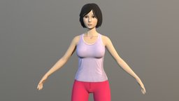 Fitness Trainer_outfit1 femalecharacter, cutegirl, sportswear, -girl, leggings, yoga-pants, 3d-character