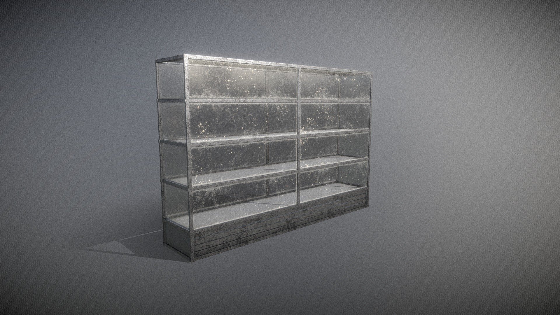 **Game Asset Etalase Shop Glass
A glass window is a display, a place to store various types of goods, especially merchandise that will be sold to consumers - Etalase Kaca Warung / Display Shop Case Glass - Buy Royalty Free 3D model by solodevelopment97 3d model