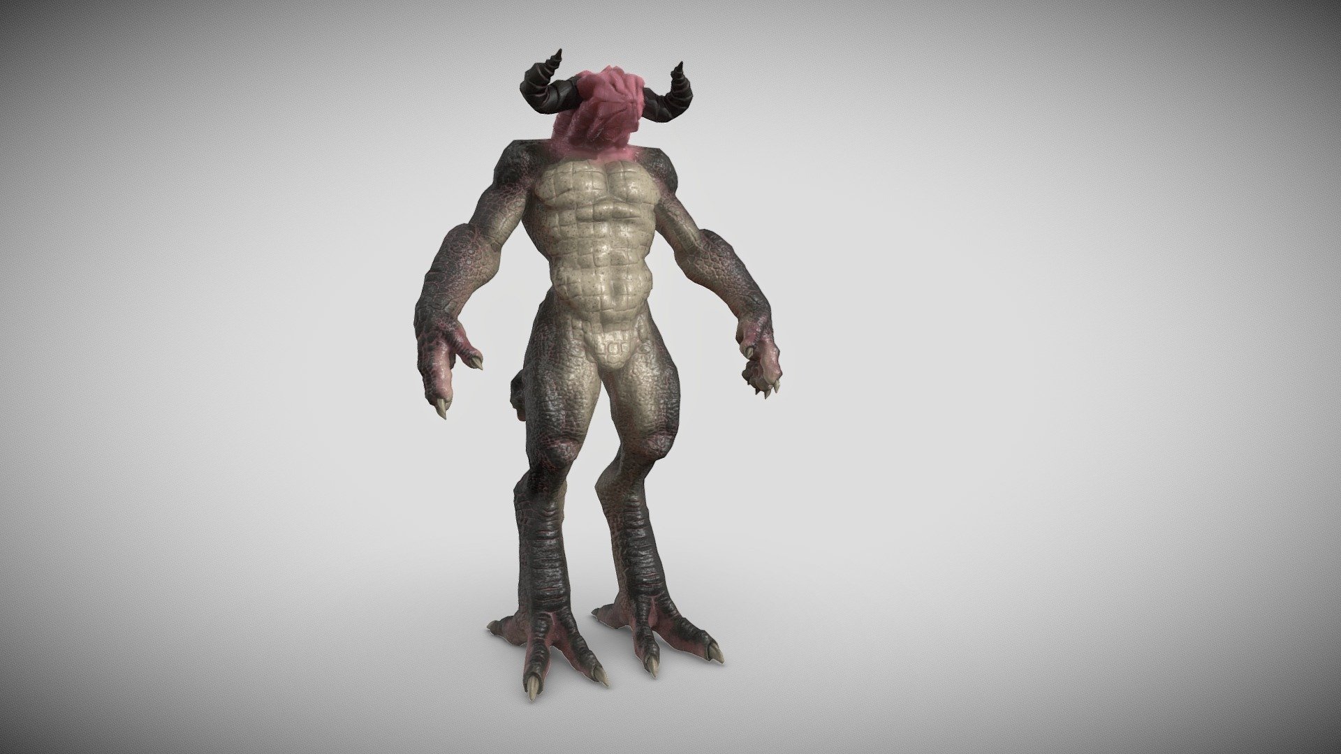 Here's my interpretation of Humbaba the Terrible from the Epic of Gilgamesh. He is a fully rigged game-res asset. 
Since he is a public domain character, you can feel free to use him in whatever project you wish. You just have to credit me with a link to my sketchfab or artstation. I will note that the anim rig currently is for Blender only.

Here is also the link to the rig tools addon required to use the rig: https://mega.nz/folder/kZ4TSL6a#PbNqhAolUr07Z2jUhdg3og/file/xM52TZAZ - Humbaba the Terrible - Buy Royalty Free 3D model by Collin Boudreaux (@frostedtalents140) 3d model