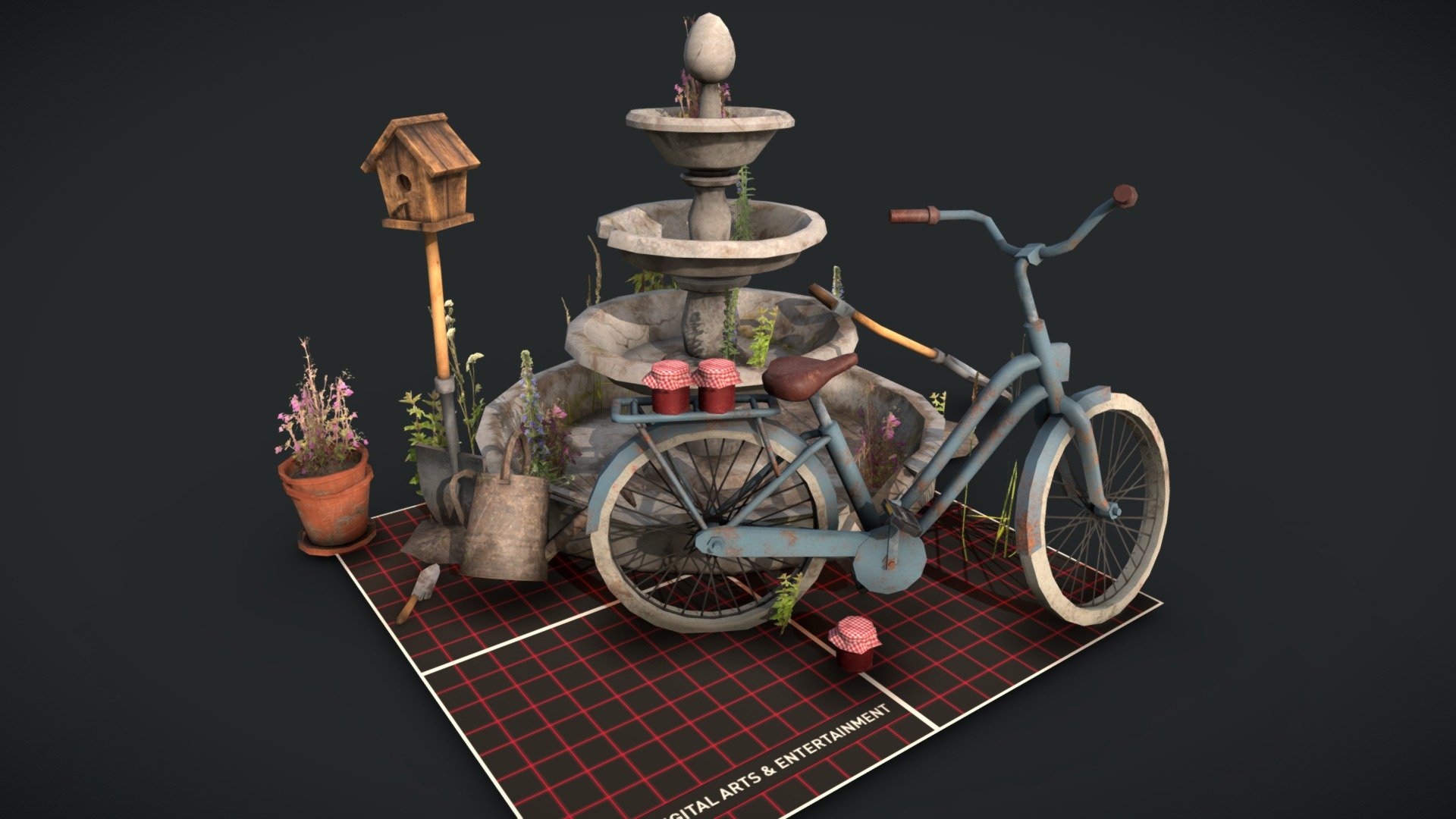 Assignment Digital Arts &amp; Entertainment - 5 Finished Props - DAE 5 Finished props - Grandma’s house - 3D model by Andrei Stefan (@AndreiSt) 3d model