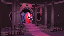 Ghost Mystery Skulls scene, lewis, hand_painted, mystery_skulls, low_poly, ghost