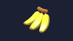 Bunch Banana Icon object, food, fruit, organic, banana, icon, fresh, yellow, sweet, health, diet, vegetable, bunch, vegetarian, healty, nutrition, healthy, 3d