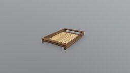 Wooden Serving Tray 38x25x4 drink, food, modern, wooden, tools, furniture, tray, kitchen, serving, props-assets, wood, decoration, container