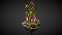 The Wizards Enigmatic Cabin sculpt, wizard, cabin, mushrooms, stones, carnivorous, substance, 3dsmax, art, gameart, zbrush, stylized, gamemodel, fantasy, hand, environment, tinycabinchallenge