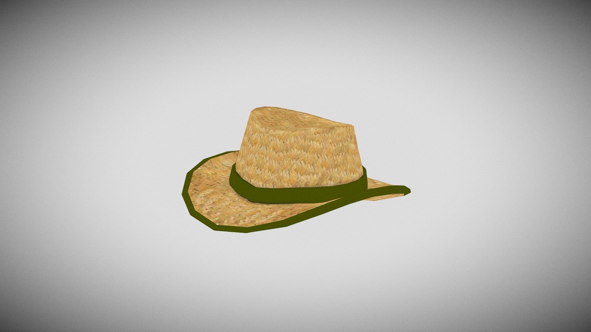 This is a low-poly straw hat for Roblox Game. 

I used with my game development and Roblox Studio and works great. 

This archive comes with texture and 3D files:




FBX;

OBJ;

BLEND;

This model and any head model can be used with my script from here.

This website has a minimal price for sell and is $ 3.99 !

You can find it on the Roblox website, but If you buy from here this will help me to create more content this is the main idea! 
you can find this model on Roblox area https://www.roblox.com/library/4931922946/catafest-fedora - Straw hat for Roblox game 3d model