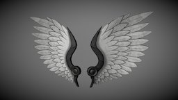 Wings paint, painted, photoshop, lowpoly, hand, wing