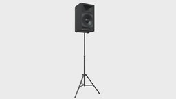 Loudspeaker on a tripod music, speaker, audio, bass, reflex, loudspeaker, substancepainter, substance