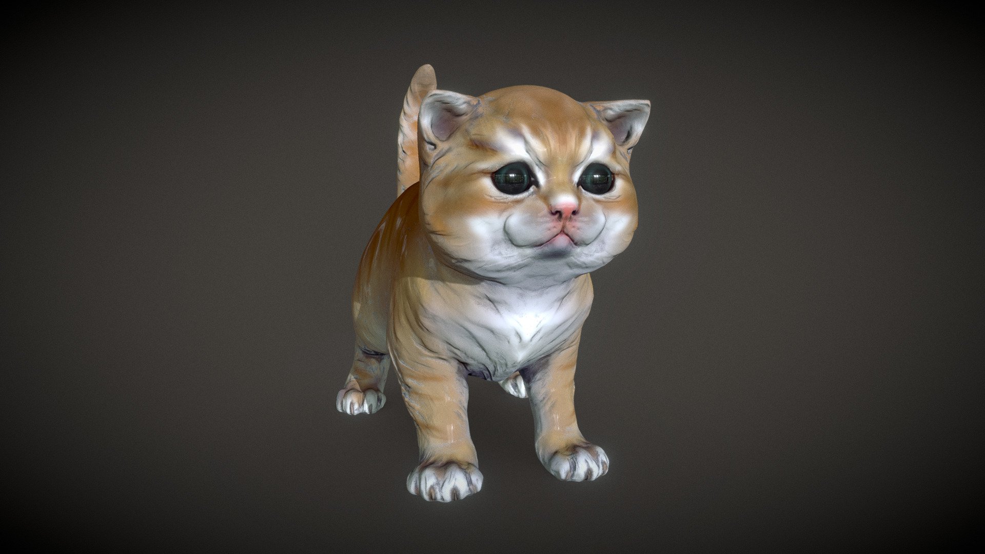Porcelain toy - Kitten - Buy Royalty Free 3D model by BreathTime 3d model
