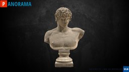 Buste dAntinoüs archeology, homme, buste, platre, ulb, photogrammetry, art, sculpture