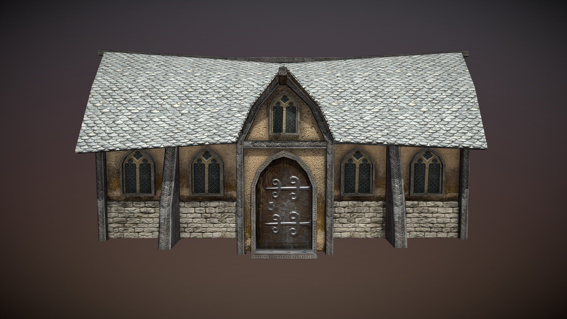 Gameready model - Village House 8 - Buy Royalty Free 3D model by Dexsoft Games (@dexsoft-games) 3d model