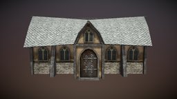 Village House 8 exterior, game-asset, unity, unity3d, architecture, house, village, gameready, environment
