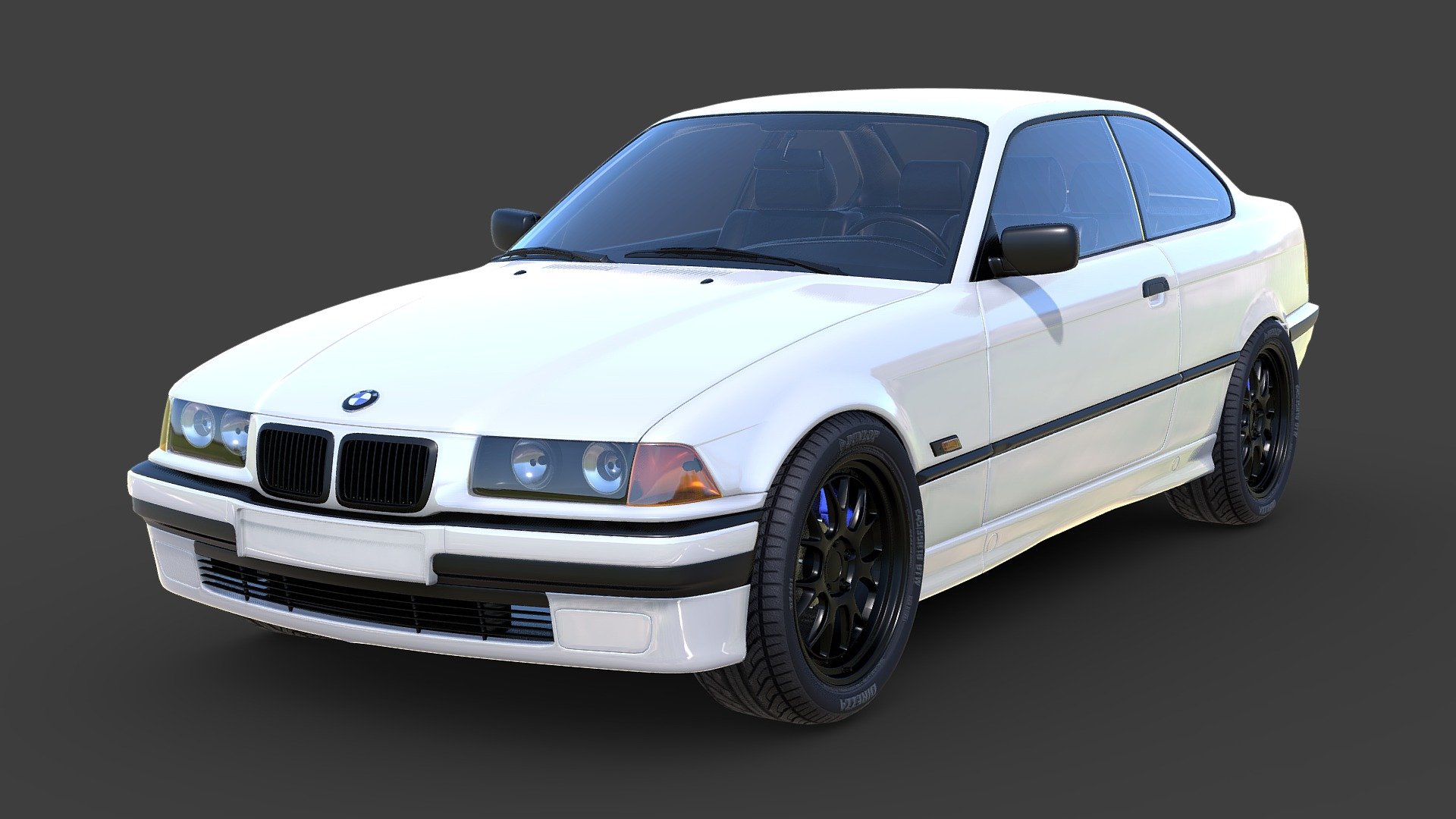 BMW E36 Coupe Stock Variation - BMW E36 Coupe Stock - Buy Royalty Free 3D model by European Car Library (@carfan100) 3d model