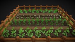 Low Poly vegetable farm plants, turnip, farm, realistic, tomato, farming, vegetable, highquality, peesa, enverionment, moong