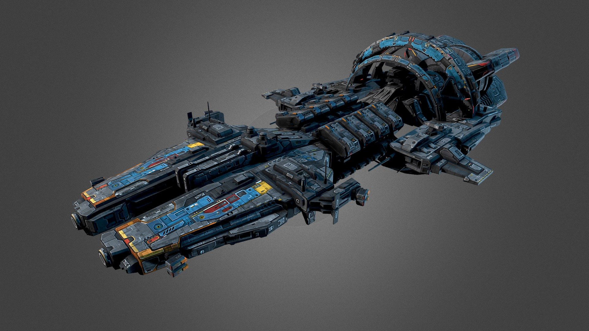 Low-poly 3d model ready for Virtual Reality (VR), Augmented Reality (AR), games and other real-time apps.

Add a professional touch to your SciFi VideoGame project with this original low poly model. Set of one SciFi Spaceship 3d model