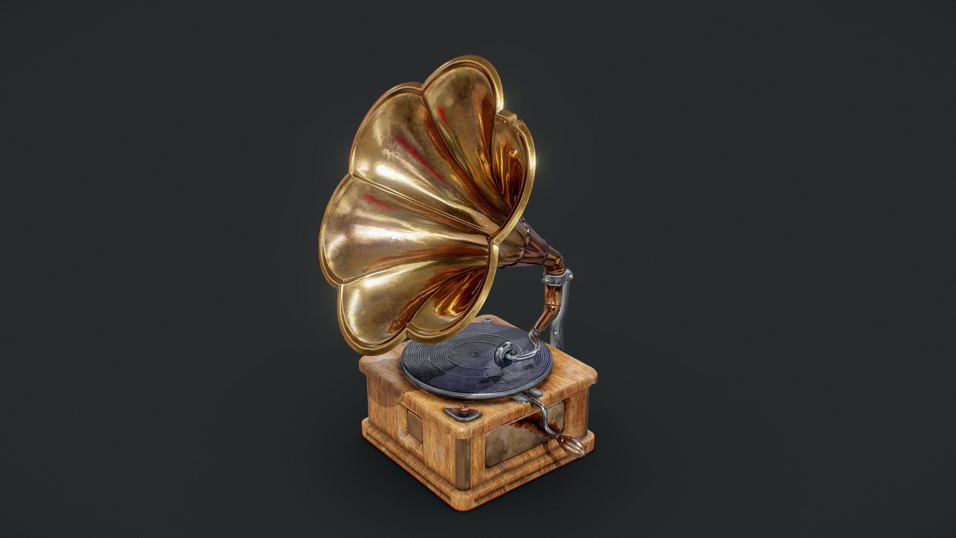 Fictional gramophone model - Phonograph - Buy Royalty Free 3D model by Aleksei Vlasov ⚡ CRWDE (@crwde) 3d model