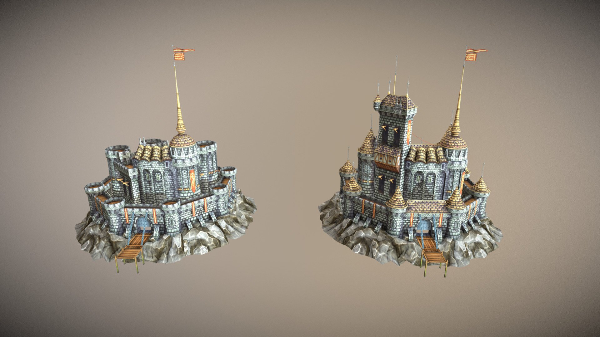 Eador. Masters of the Broken World - castle - 3D model by zexell 3d model
