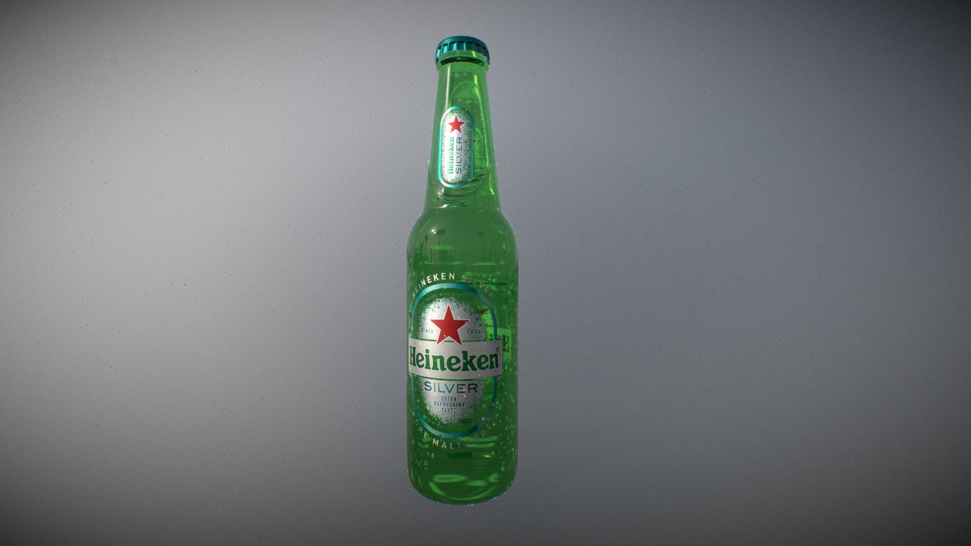 Heineken Silver Beer Bottle - Heineken Bottle - Buy Royalty Free 3D model by MemoRorschach 3d model