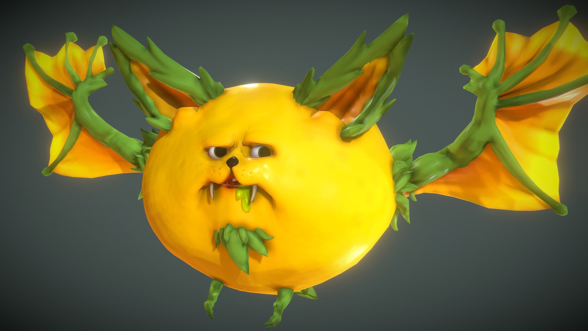 One of the early enemies in a project im making. The grumpy one of the bunch, vomits juice as its main form of attack and always feels a bit ill because of that.
If anyways want to see more/wips follow my Twitter: https://twitter.com/Pasco295/status/999237263438557184 - Lemon Fruit Bat - Animated - 3D model by pasco295 3d model