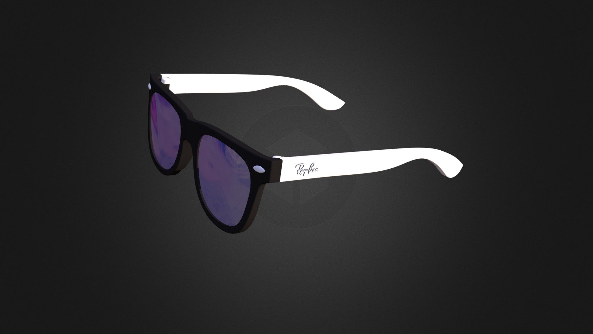 Modeling and visualization of Wayfarer sunglasses by Ray Ban - Wayfarer by Ray Ban - 3D model by Nejumy 3d model