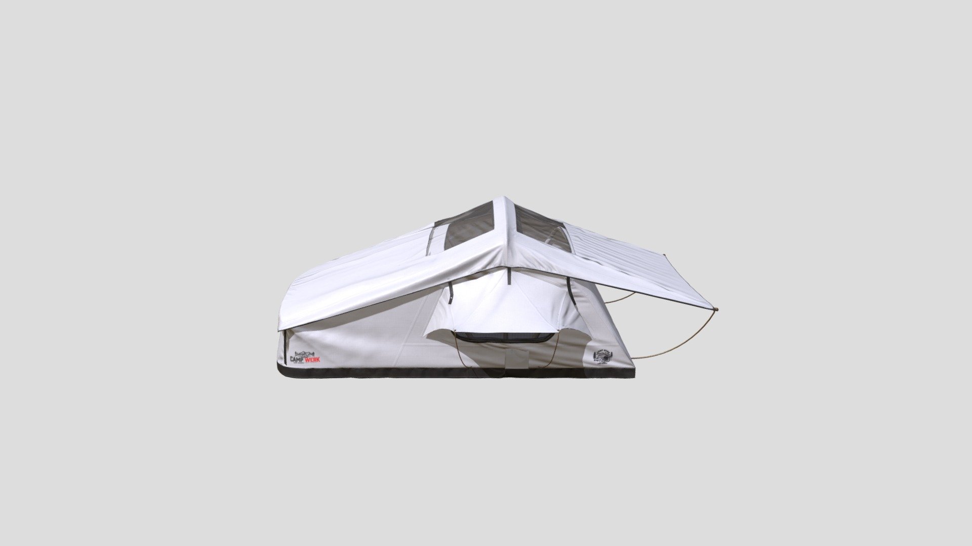 A model of a roof car tent that will be used to be displayed using an AR app 3d model