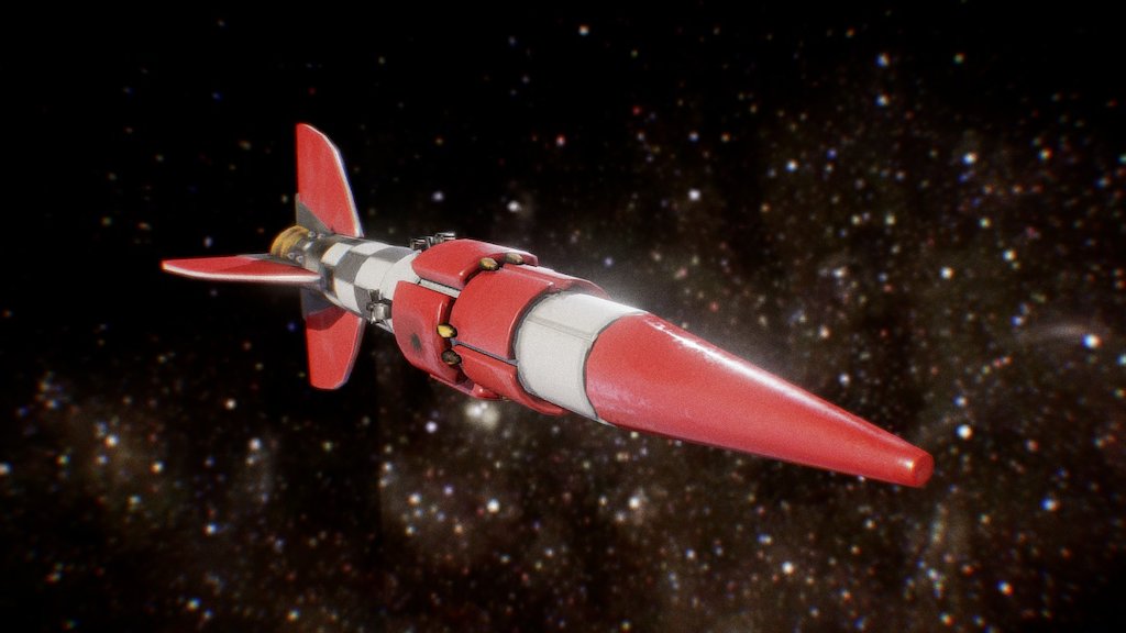 A modified Redstone Missile, with added fins and payload to fit the form of a lawn dart.
Tipped with a nuclear payload equivalent to 10 megatons of TNT. Planet Killer? You bet'cha.

Hurl a few of these at Earth in our game Global Thermonuclear Lawn Darts! - Redstone Missile - 3D model by Ben Scott (@evan-erdos) 3d model