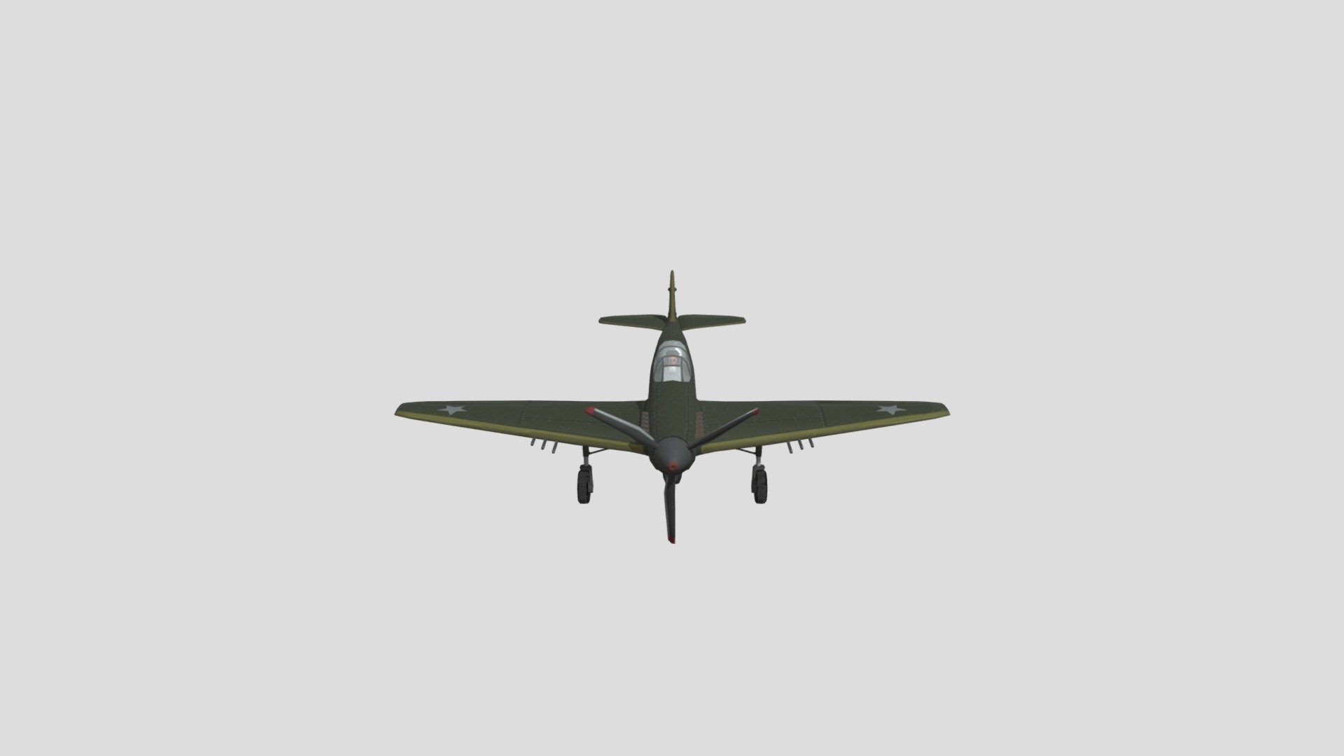 One engine light fighter - WWII Aircraft - Download Free 3D model by cheb_max 3d model