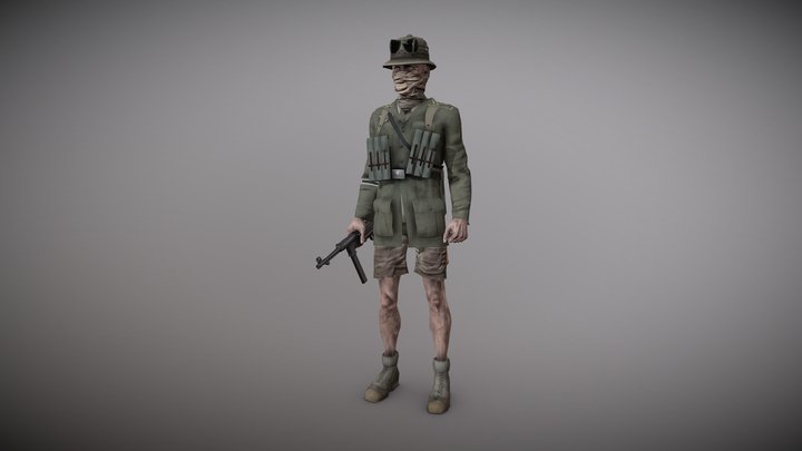 Afrika Korps soldier - 3D model by Museum of the Second World War (@wwIImuseum) 3d model