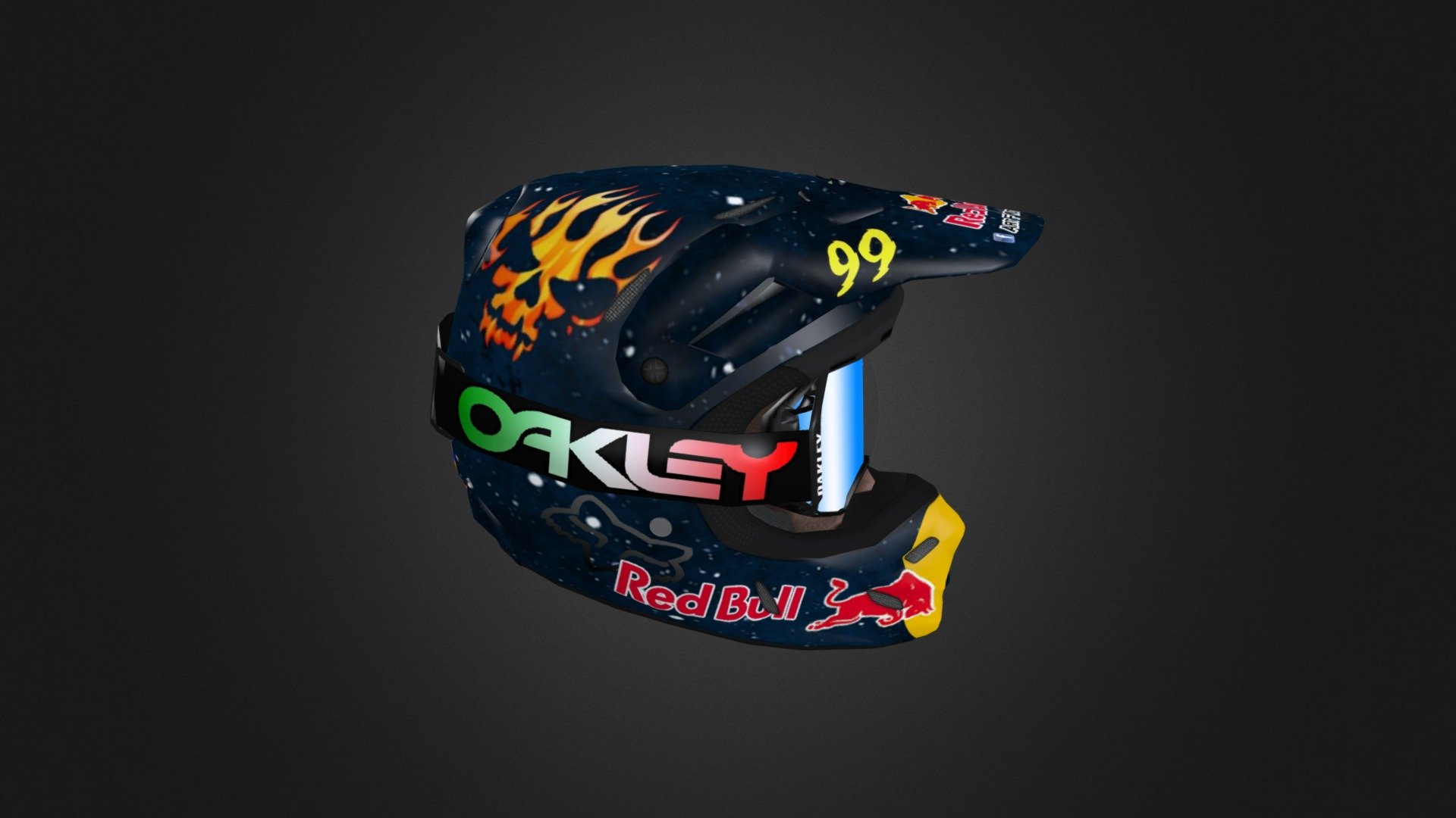 My mxs helmet for 2015 - Fox V4 2015 - Download Free 3D model by messy99 3d model