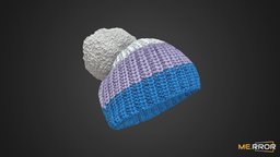 [Game-Ready] 3 Color Knit Hat hat, winter, fashion, ar, 3dscanning, casual, knit, warm, photogrammetry, 3dscan, casual-fashion, male-fashion, noai, fashion-scan, winter-fashion, female-fashion, knit-hat, 3color, 3-color-hat, warm-fashion