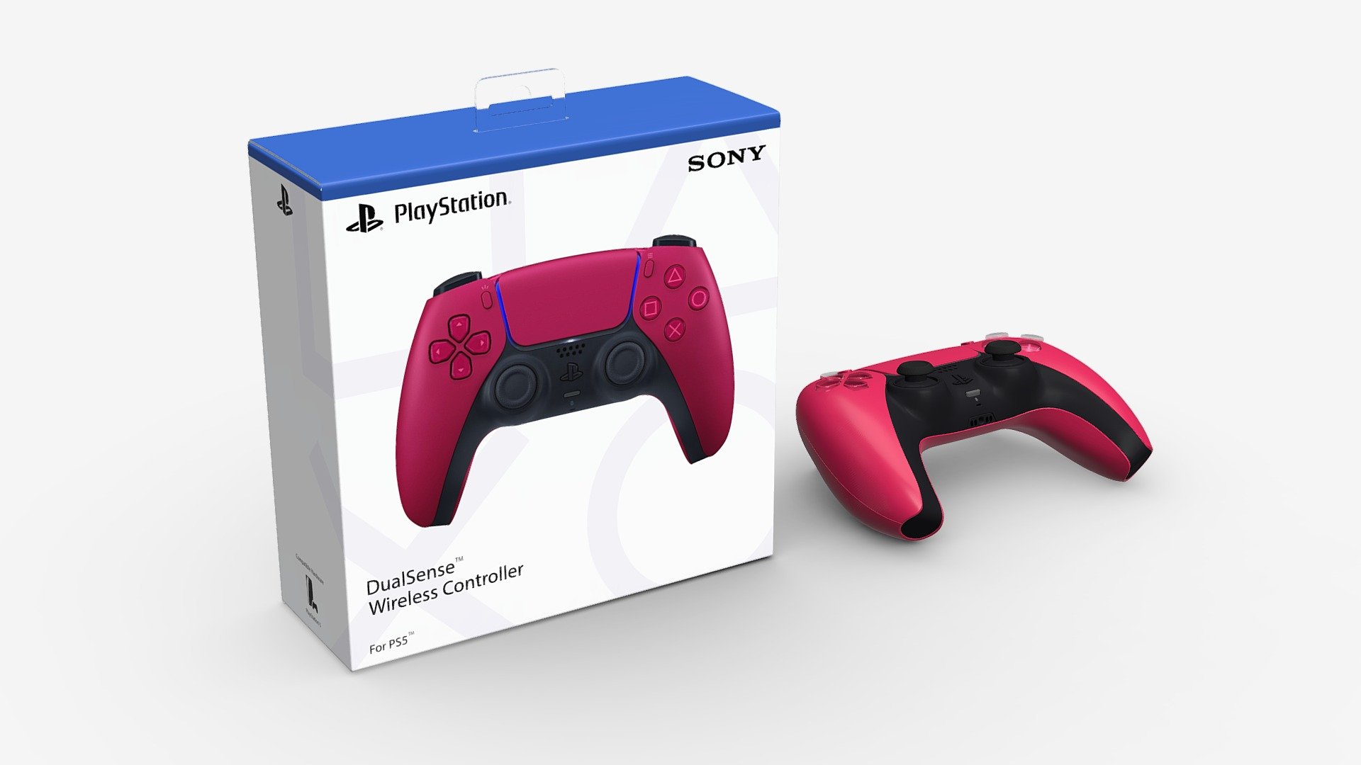 Sony Playstation 5 DualSense cosmic red with box - Buy Royalty Free 3D model by HQ3DMOD (@AivisAstics) 3d model