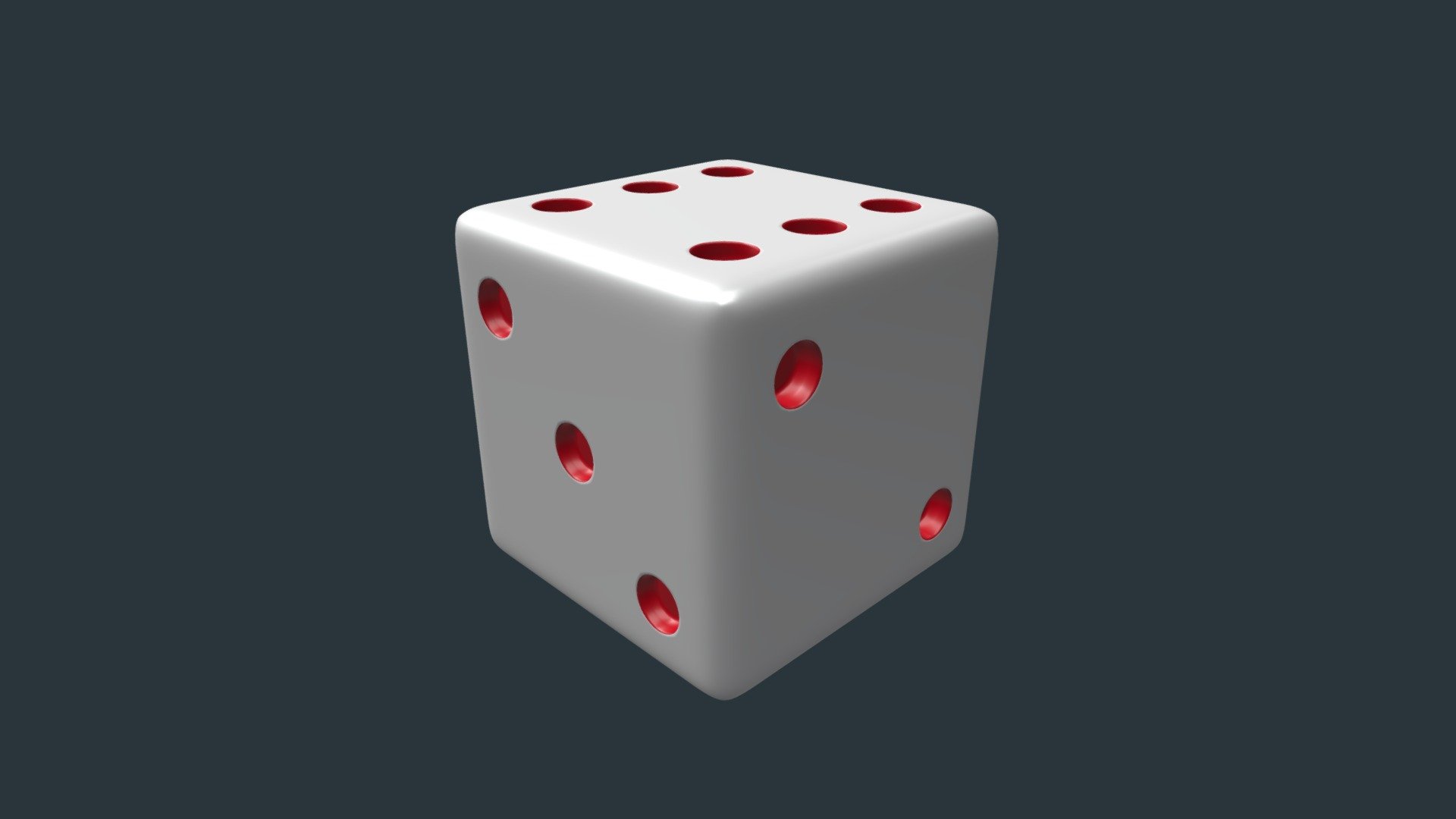 Dice for game purposes, Modeles in Blender 3D, Cycles Material, Good topoloy for easy UV Mapping 3d model