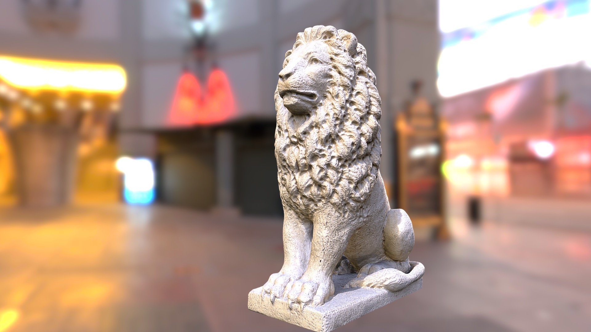 A photoscanned plaster Lion statue.

Water tight and ready to 3D print 3d model