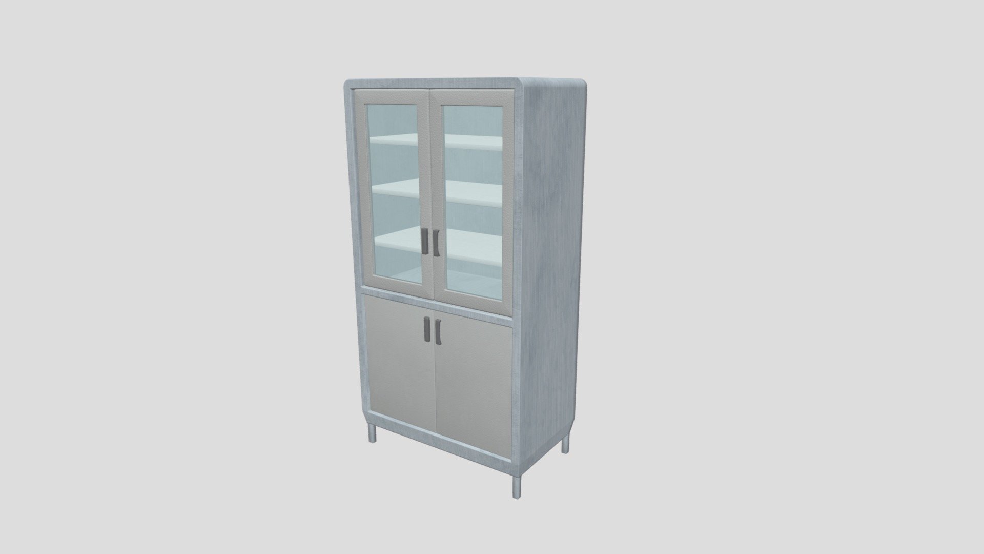 Textures: 2048 x 2048, Six colors on texture: Blue, brown, white, grey, light grey colors.

Has Normal Map: 2048 x 2048.

Rigged.

Materials: 5 - Metal, Wood, Plastic, Handle, Glass.

Smooth shaded.

Mirrored.

Subdivision Level: 1

Origin located on bottom-center.

Polygons: 12684

Vertices: 6382

Formats: Fbx, Obj, Stl, Dae.

I hope you enjoy the model! - Medical Cabinet - Buy Royalty Free 3D model by ED+ (@EDplus) 3d model