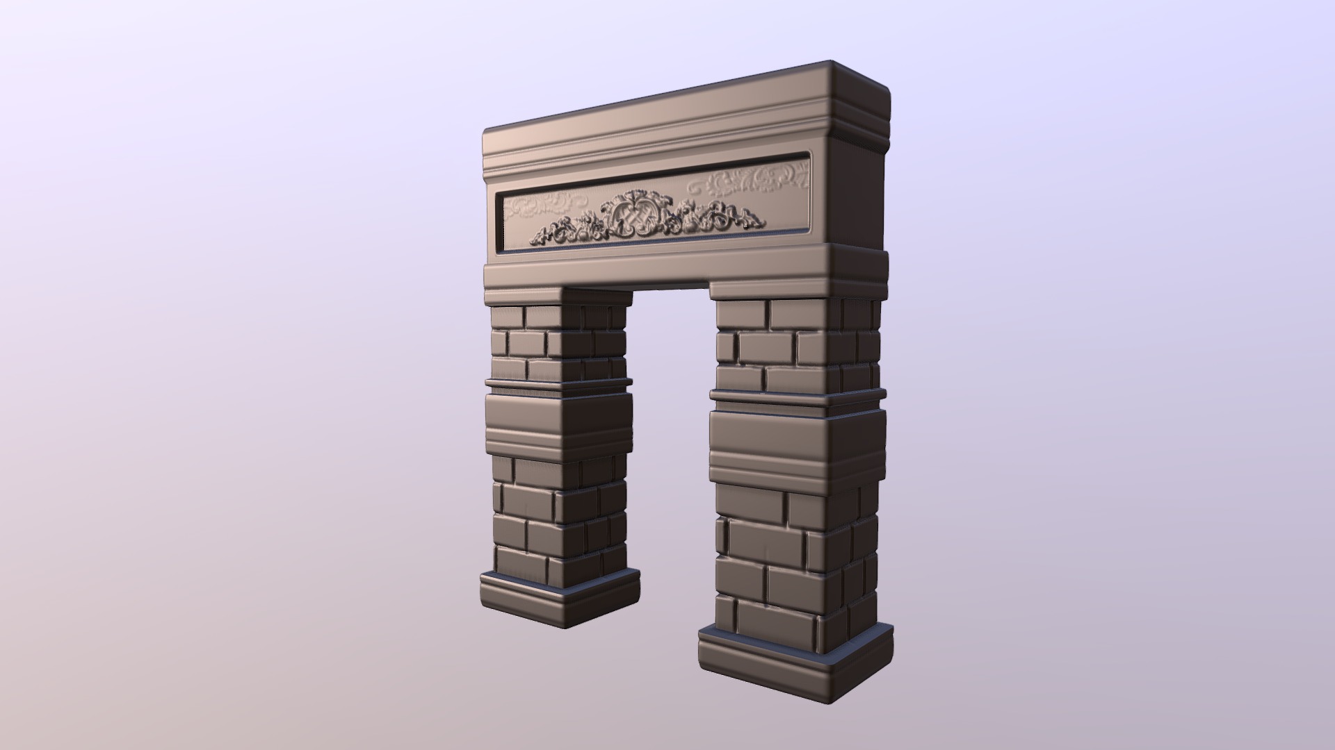 A High poly arch gate. Two files included: one with brickwork and details and the other without.

Both .obj and ztool formats included - Arch  Gate - Buy Royalty Free 3D model by solfab 3d model
