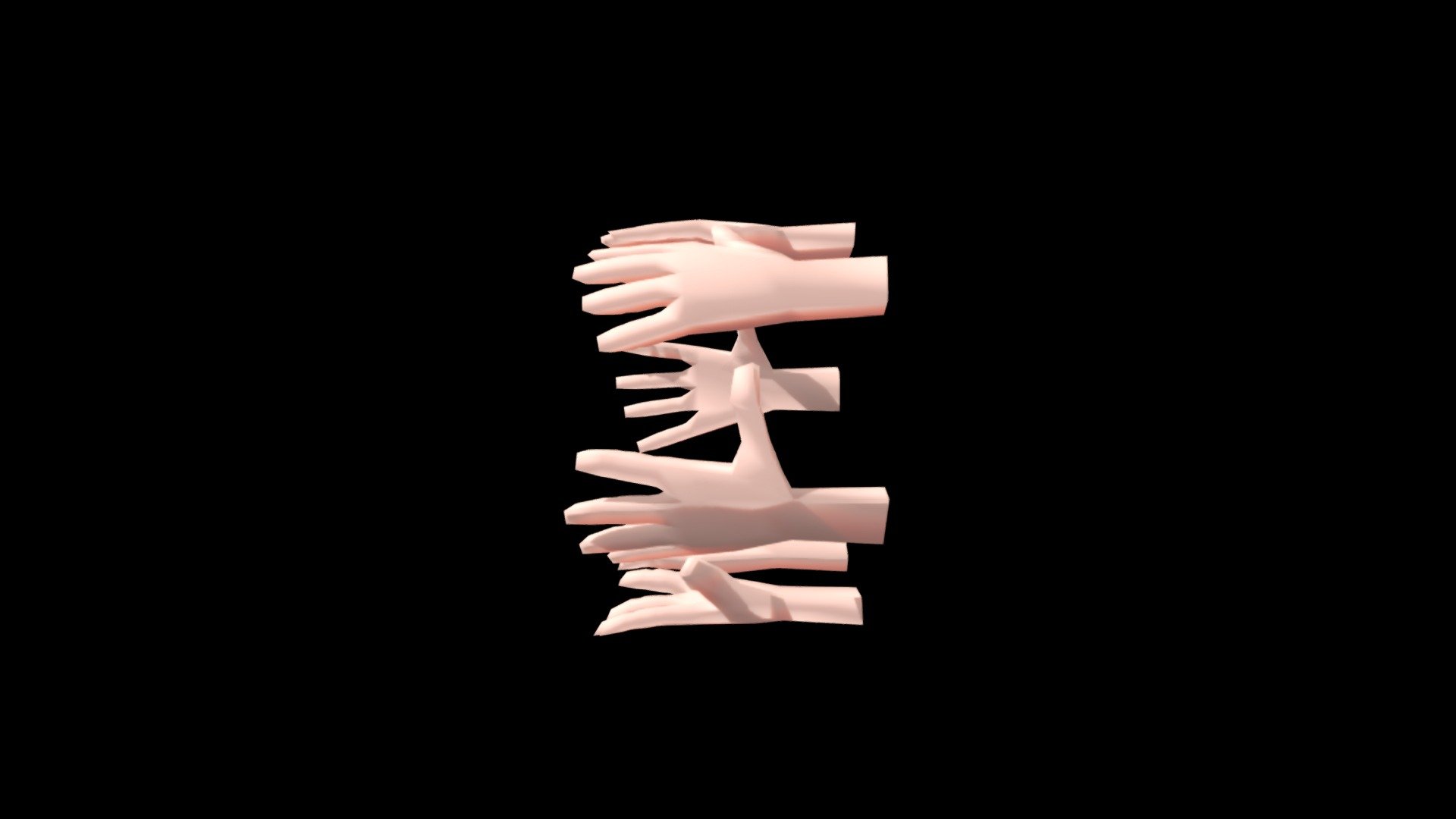 Modelo base (lowpoly) de mãos. 
Programa utilizado: Blender 3d - HTY - 3D model by _RTC_ 3d model