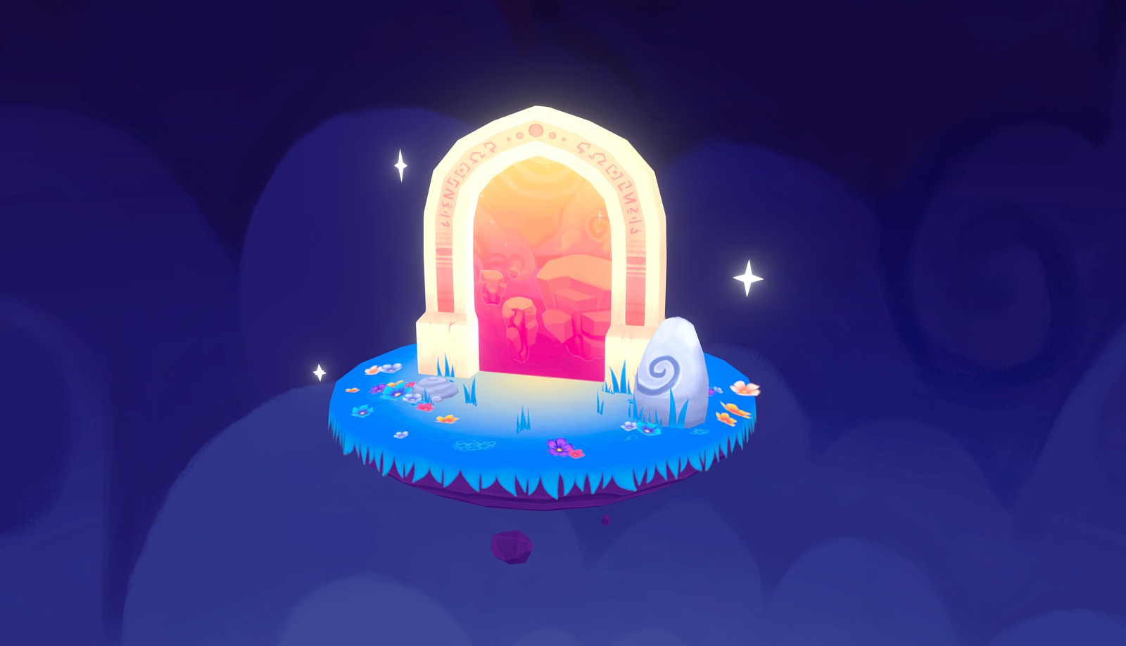 My entry for the handpainted door challenge! I made something inspired by the portals in spyro :&gt; - Portal to another realm - 3D model by psychonautic 3d model