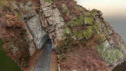 Tunnel in orthogneiss rocks poland, geology, tunnel, gneiss, realitycapture, photogrammetry, rock, orthogneiss