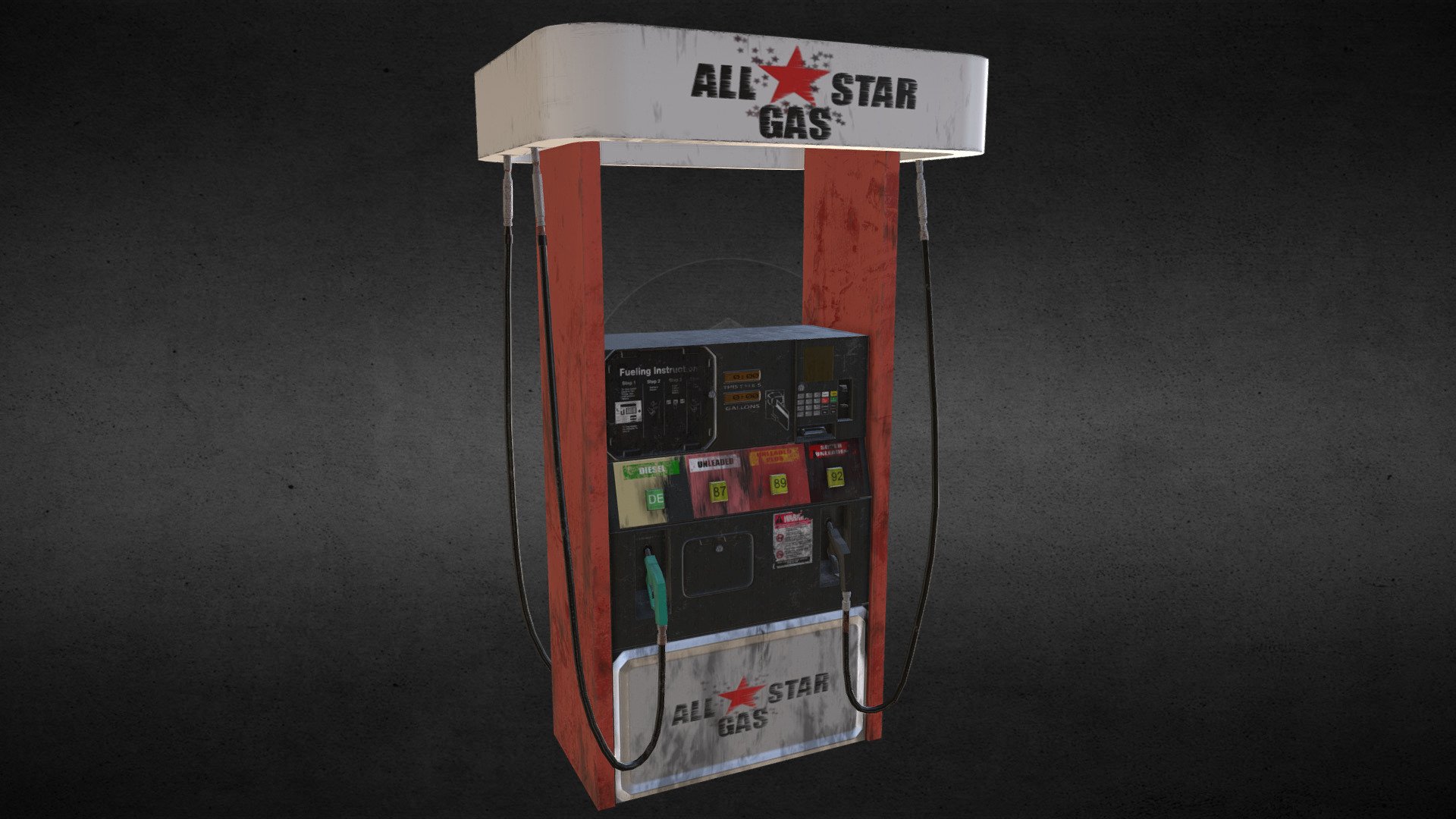 Just a simple gas station pump - Gas Station Pump - 3D model by vinnyhaw 3d model
