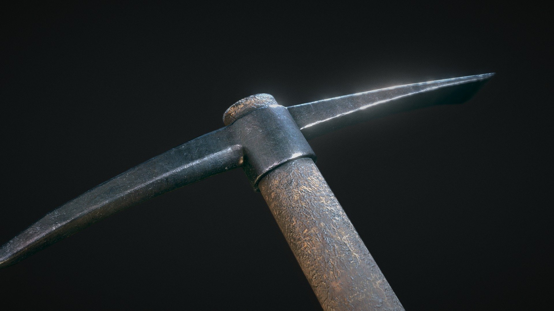 Old pickaxe by farsmok for free download and use 3d model