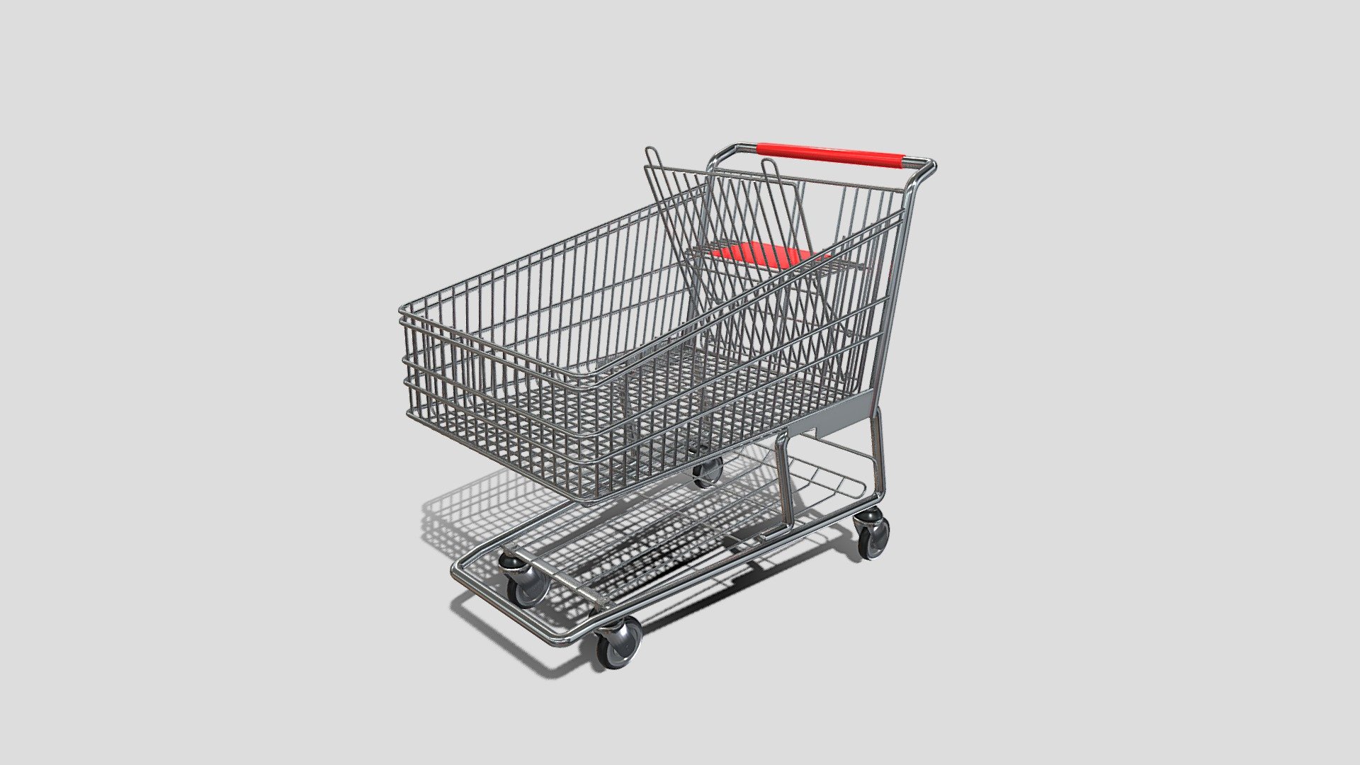 Shopping cart 3d model rendered with Cycles in Blender, as per seen on attached images. 
The model is scaled to real-life scale.

File formats:
-.blend, rendered with cycles, as seen in the images;
-.obj, with materials applied;
-.dae, with materials applied;
-.fbx, with materials applied;
-.stl;

3D Software:
The 3D model was originally created in Blender 3.1 and rendered with Cycles.

Materials and textures:
The models have materials applied in all formats, and are ready to import and render.
Materials are image based using PBR, the model comes with five 4k png image textures.

Preview scenes:
The preview images are rendered in Blender using its built-in render engine &lsquo;Cycles'.
Note that the blend files come directly with the rendering scene included and the render command will generate the exact result as seen in previews.
Scene elements are on a different layer from the actual model for easier manipulation of objects.

For any problems please feel free to contact me.

Don't forget to rate and enjoy! - Shopping cart v7 - Buy Royalty Free 3D model by dragosburian 3d model