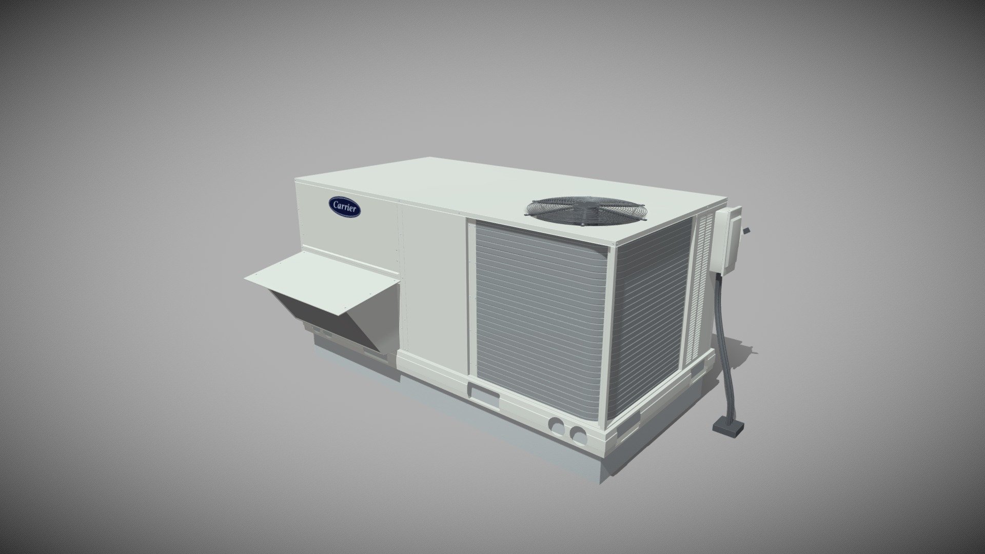 Detailed model of a Carrier Rooftop AC, modeled in Cinema 4D.The model was created using approximate real world dimensions.

The model has 51,118 polys and 50,017 vertices.

An additional file has been provided containing the original Cinema 4D project file, textures and other 3d export files such as 3ds, fbx and obj 3d model