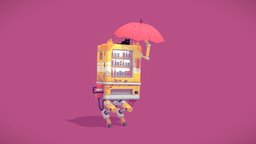 Vemo & Nemo cat, japan, vending, umbrella, machine, duo, character, characters, japanese