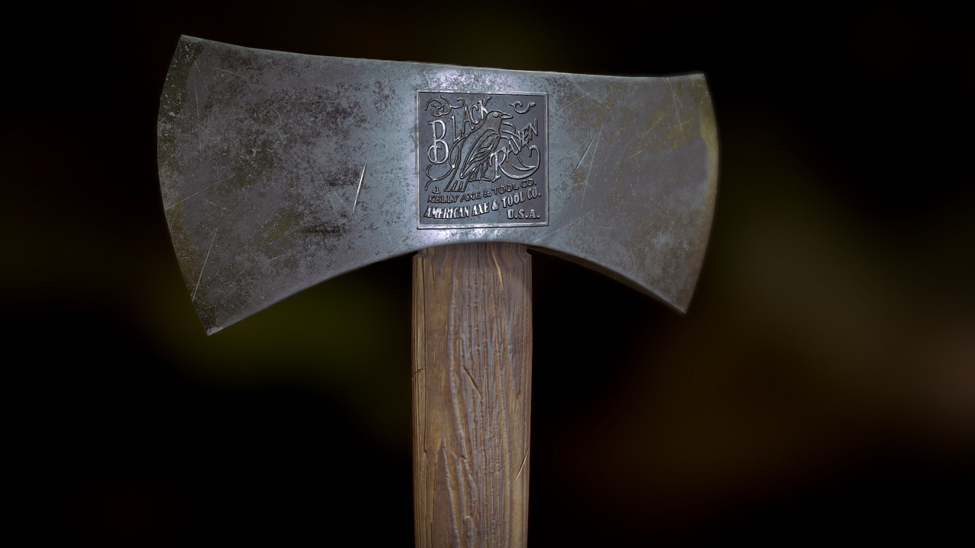 A Two Bitt axe used for falling trees and splitting wood! 3d model