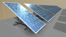 New Solar Panels (Rigged) green, solar, energy, panels, module, sun, panel, solar-panel, 3dhaupt, low-poly, rigged, polycrystalline, noai