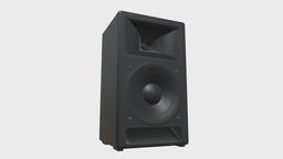 Bass reflex loudspeaker speaker, bass, woofer, loudspeaker, tweeter, 2-way, substancepainter, substance