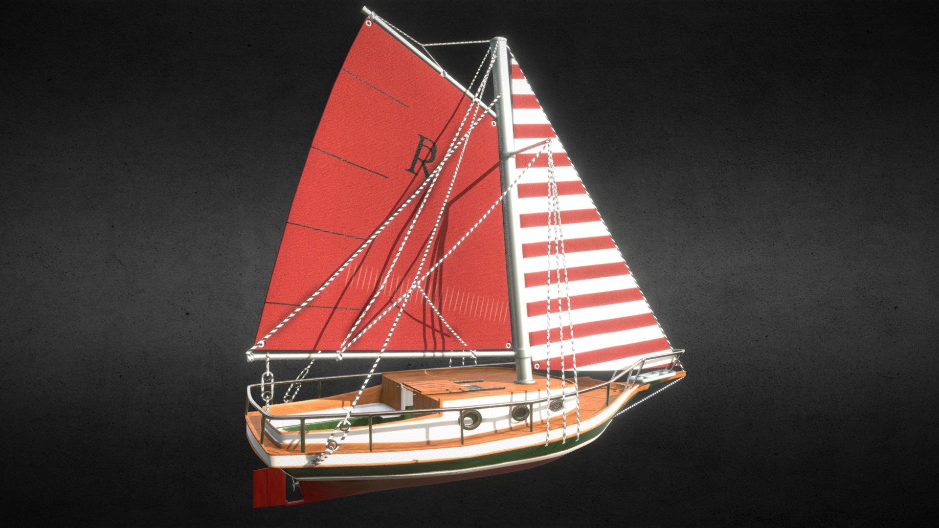 A sport sail boat to make a film or incluid in a videogame. I designed it in 3 FODs for videogames.

The price has included 3 FOD models with textures.

https://www.linkedin.com/in/waltherd/ - Sail Boat - Buy Royalty Free 3D model by Walther D (@WaltherD) 3d model