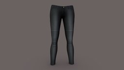 Female Skinny Pants fashion, girls, generic, clothes, pants, skinny, tight, casual, womens, everyday, wear, leggings, pbr, low, poly, female, black
